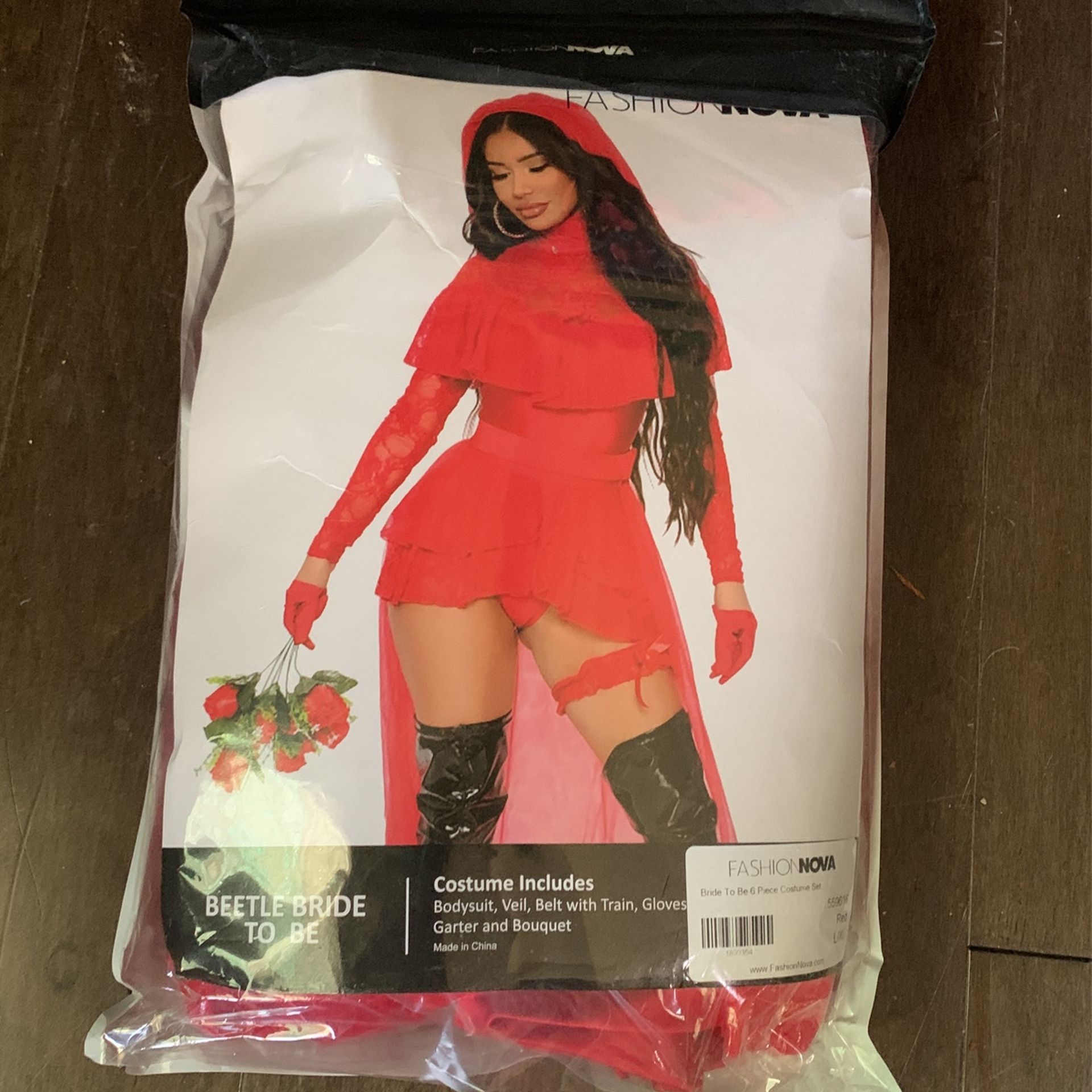 L/XL Fashion Nova Beetle Bride To Be Women’s Costume