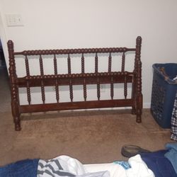 Jenny Lind Style Full Size Headboard & Footboard Over 100 Years Old 