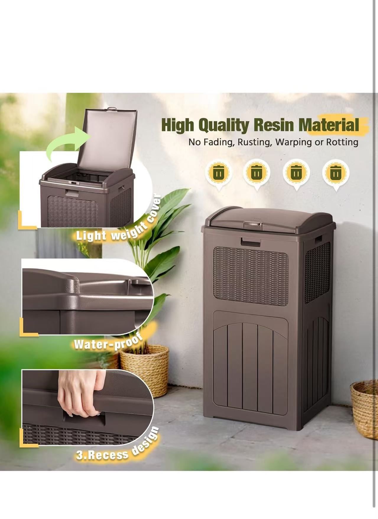 ❤️ 33 Gallon Outdoor Trash Can