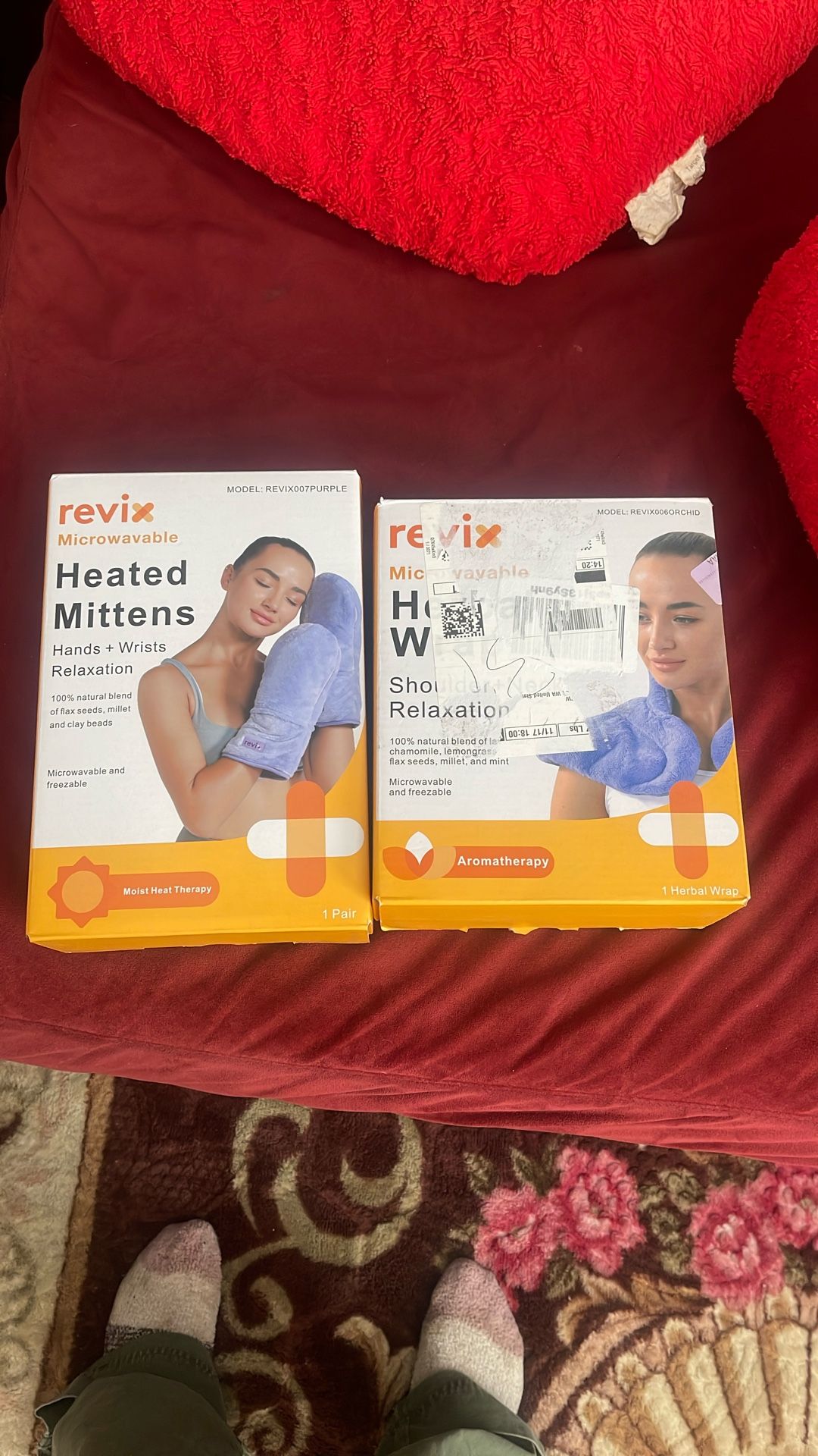 Microwaveable Heated Mittens And Shoulder Relaxation