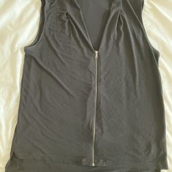 Tahari Black Zip Vest 