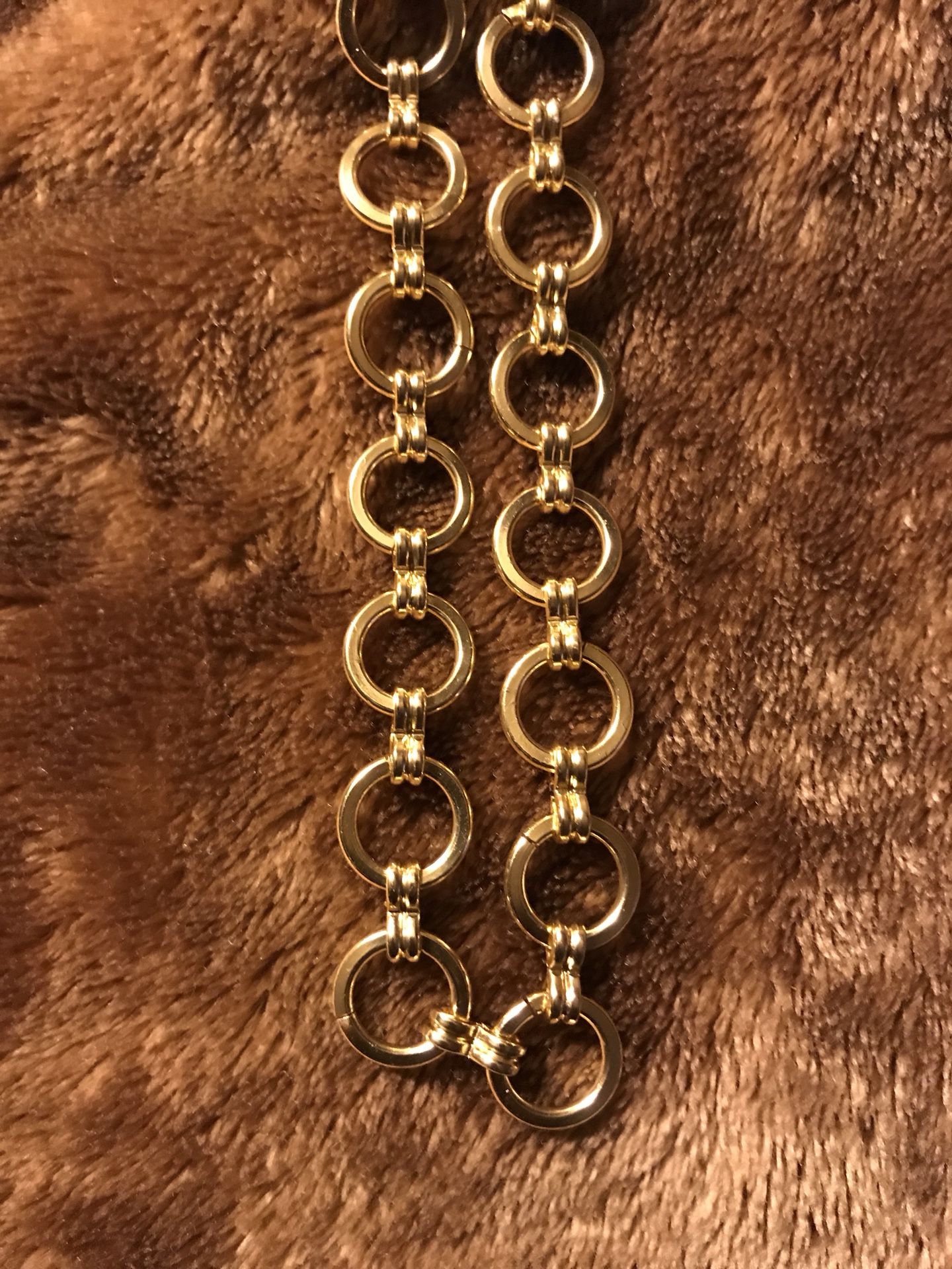 Gold plated ring necklace