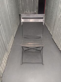 Black Folding Metal Patio Chair