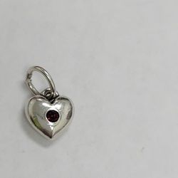 James avery silver Keepsake Heart Birthstone Charm