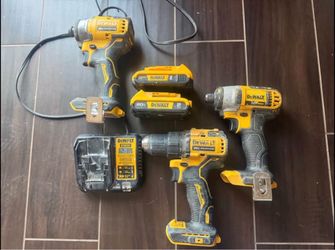 DeWalt 20V Max Brushless 5-Piece Cordless Tool Combo Set (3 Tools, 2 Batteries, Charger)