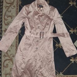 Small, Rose Gold Trench Coat 'Bebe' 