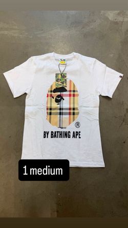 White Burberry Bape shirt