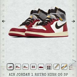 Jordan 1 Retro High OG SP Union LA Chicago                   Size 9.5 In Men 