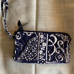 Vera Bradley Navy Blue “Twirly Bird” Wristlet