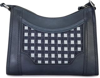 Frye Melissa Navy Denim & Leather Zip Crossbody-NWT

104.99