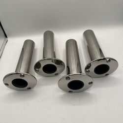 4x Flush Mount Fishing Rod Holders, 90°, Heavy Duty  Stainless Steel
