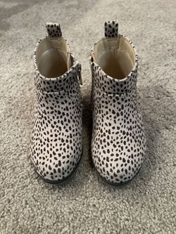 Cat And Jack Leopard Print Boots Toddler Size 6