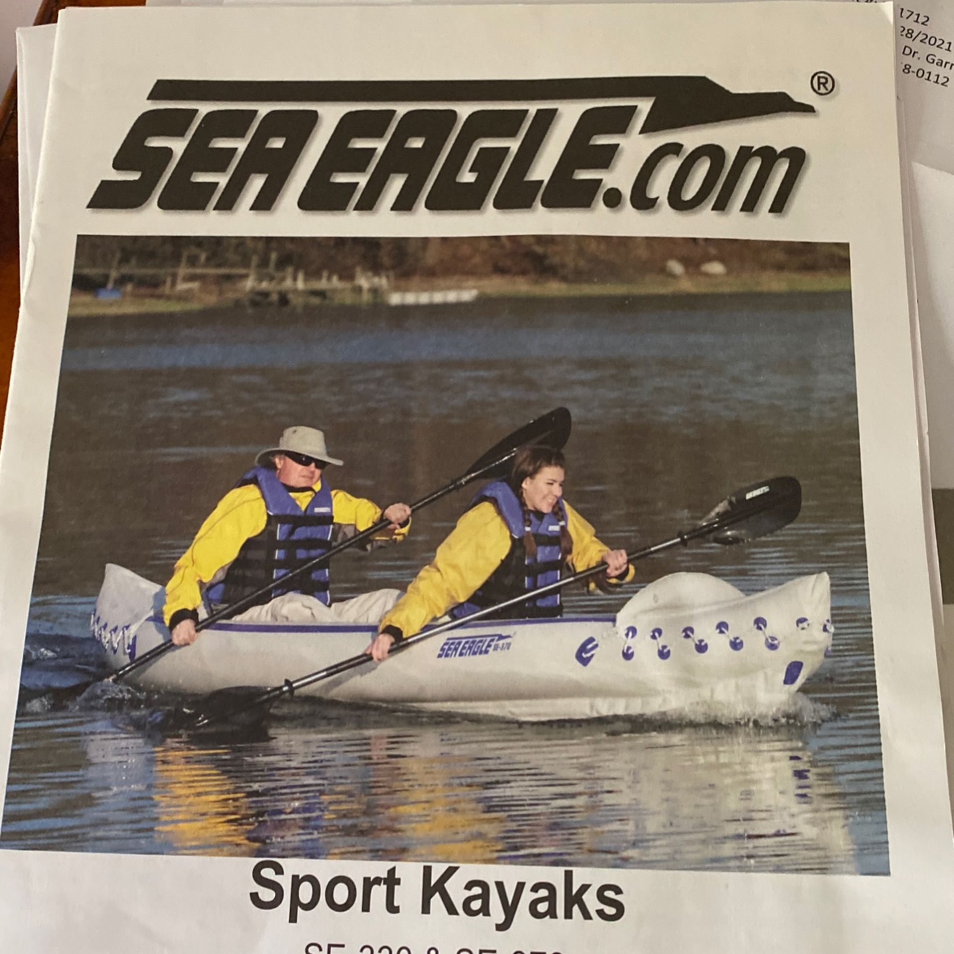 Sea Eagle Inflatable 2 Man Kayak(nearly new, only used once)