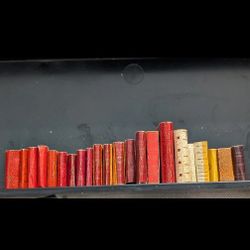 Lot of 22 Miniature Faux Books – 1:12 Scale – Vintage Dollhouse Library
