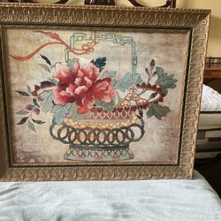Chinese Floral Basket Picture 