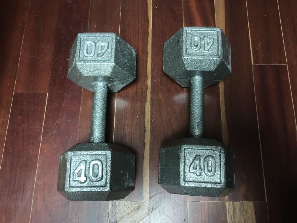 40 lbs. Hex Dumbbells Set of 2