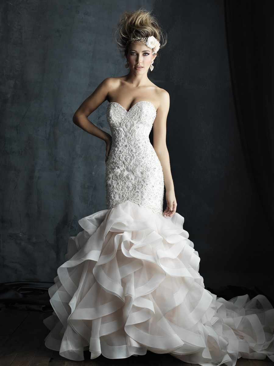 Allure Couture Blush Wedding Dress 