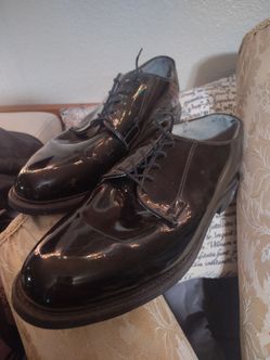 BATES  vibram men's high gloss military uniform shoe