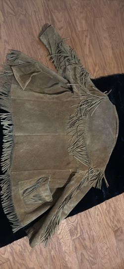 Vintage Leather Tassle Jacket