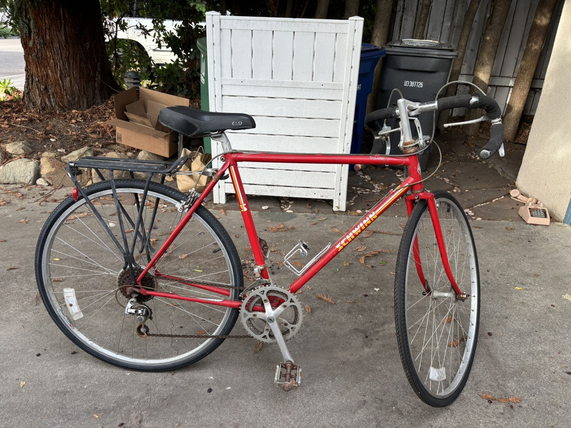 1980s Schwinn Traveler Road Bins
