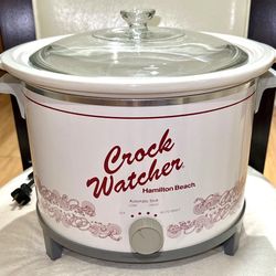 Hamilton Beach 6 QT Crock Watch Slow Cooker. New-Vintage!  