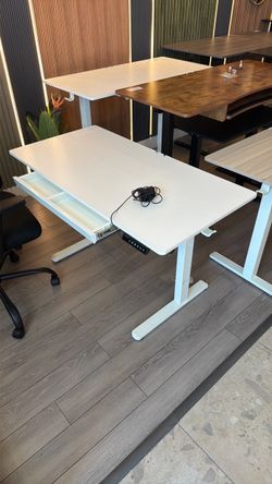 47 inches white standing desk with Drawers