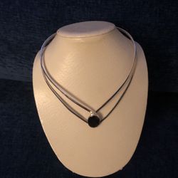 Sterling Silver and Shell Neck Collar Necklace 