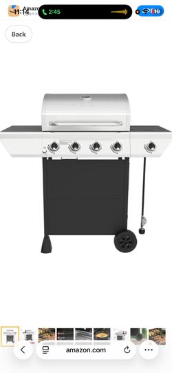 NEXGRILL 4 Burner Gas Grill with Side Burner