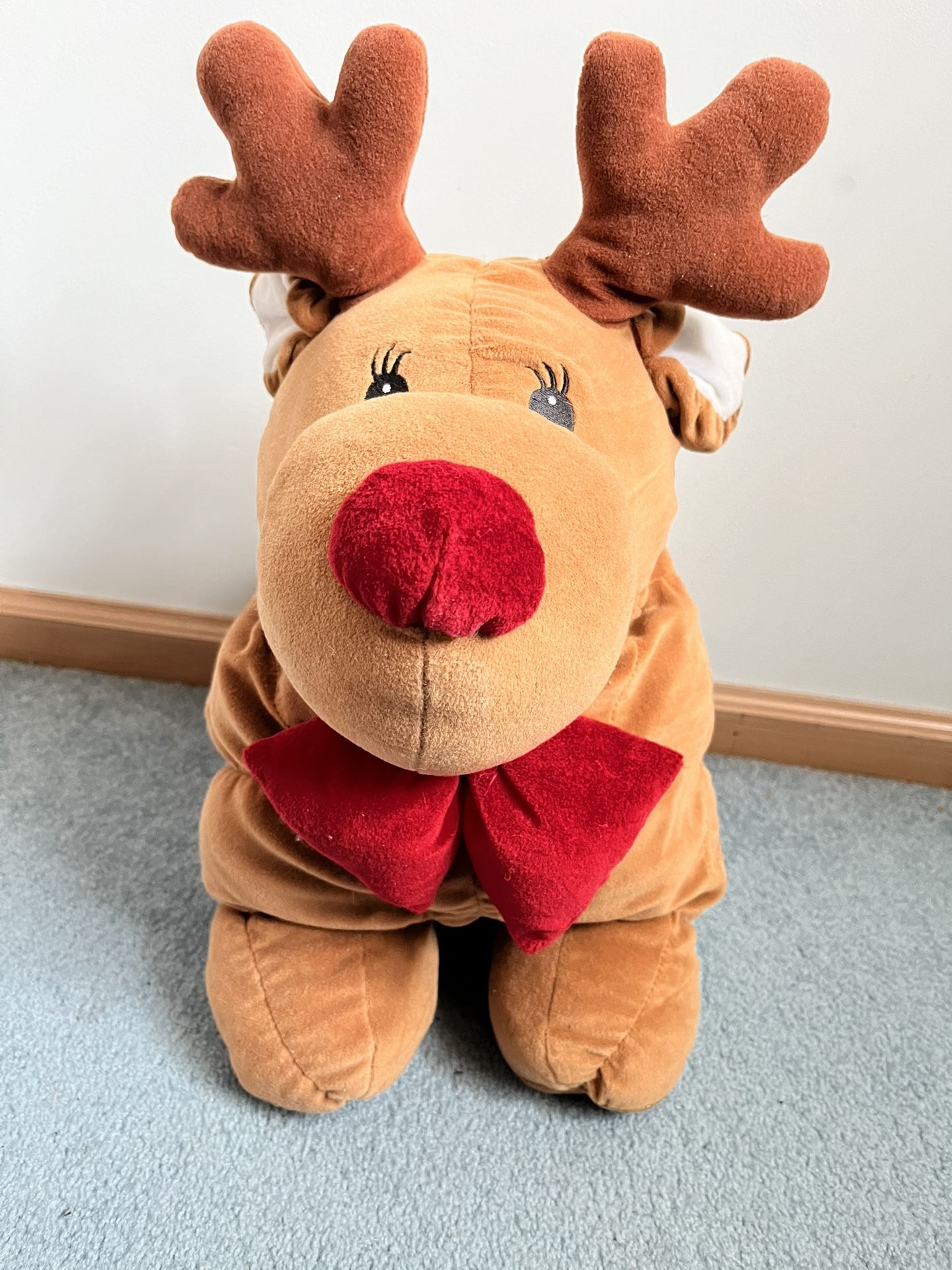 Large Christmas Rudolph Squishy Stuffed Animal Hard To Find