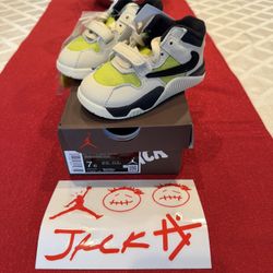 Nike Air Jordan Travis Scott Jumpman Jack Bright Cactus Size 7C BRAND NEW