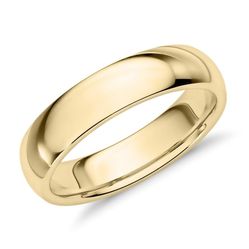 Men's Comfort Fit 14k Yellow Gold (6mm) Band.