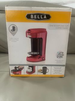 Bella One Scoop-One Cup Coffee Maker - BRAND NEW