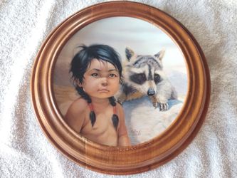 1986 Perillo Collector Plate Dark Eyed Friends, Pride Of America's Indians Series,  Limited Edition 