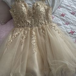 Gold Dama Quince Dress Size M