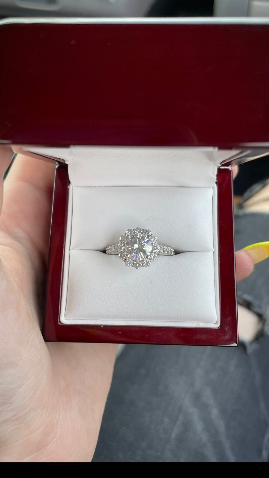 14k White Gold 2.5cw Center Vs1 Plus Halo/band