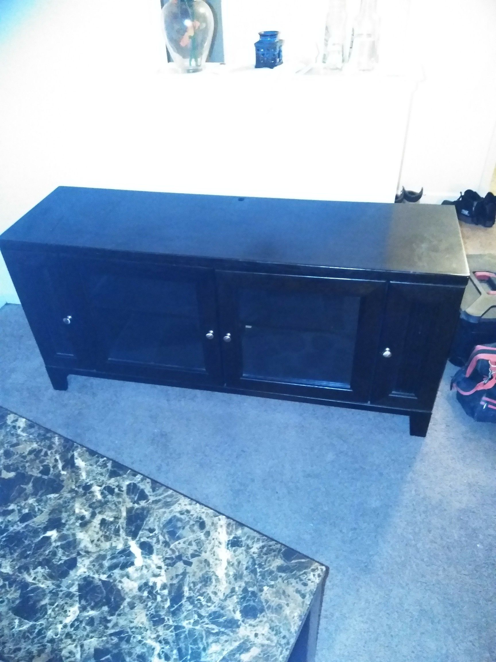 Dark oak TV cabinet. 60 inch capable