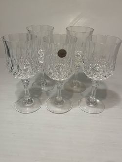 Longchamp Cristal d'Arques Water Goblet 7-1/4" 8 ounces (Set of 5)