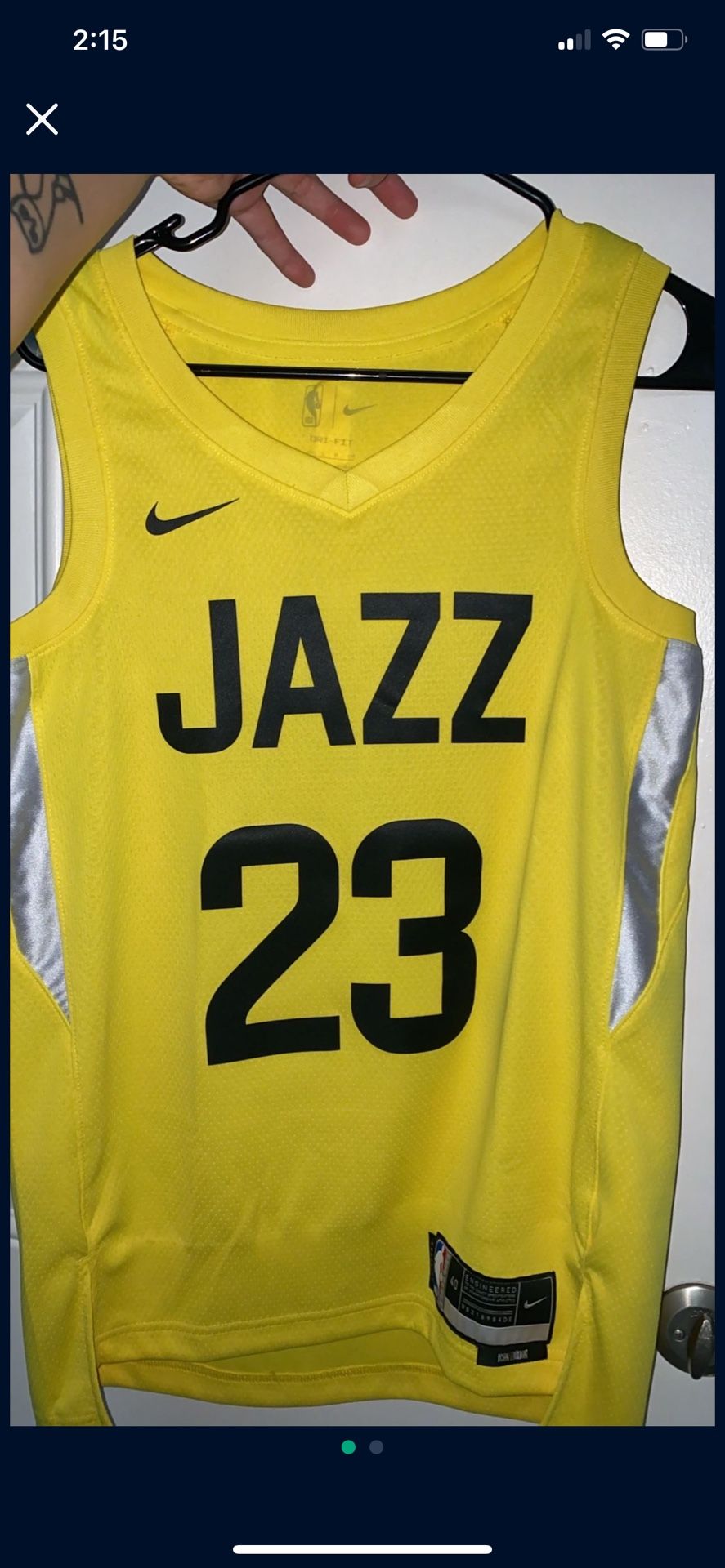 Utah Jazz Lauri Markkanen Mens Small Size 40 Nike NBA Jersey Utah Jazz