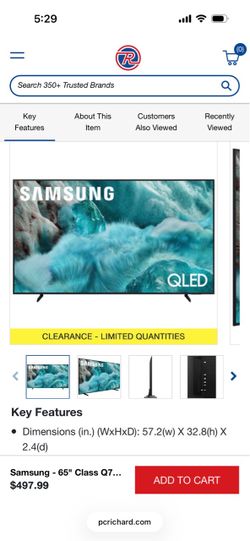 Samsung 65-Inch QLED 4K Smart TV