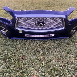 Infiniti Q50 Front Bumper Complete Blue