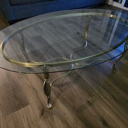 Glass Coffee Table And Side Table
