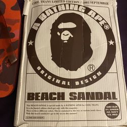 2005 Brand New Bape Red Camo  Flip-Flops