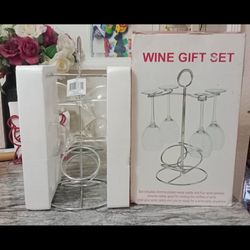 Wine glasses And rack
