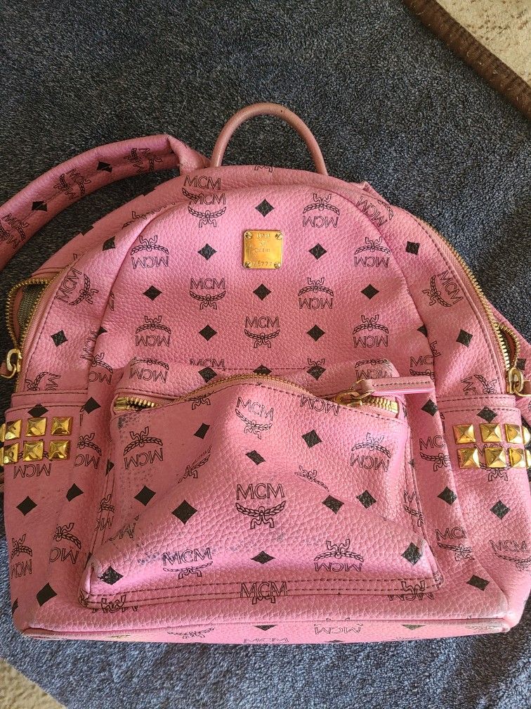 Pink MCM mini Backpack