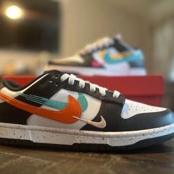 Nike Dunk Low Multi-Swoosh Lunar New Year Women's Size 10 White Washed Teal NEW