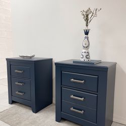 Restored Blue Nightstand Set 