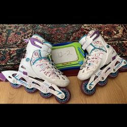 Rollerblades Adjustable Kids Size 12-2, Fit Shoe Size 12, 13, 1, 2
