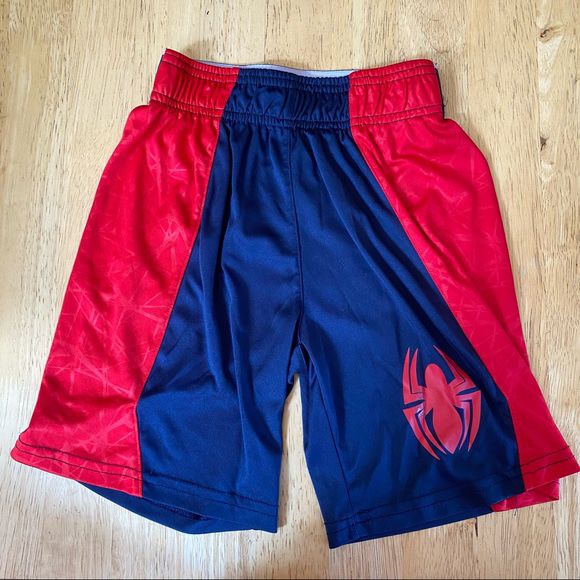 Marvel Spiderman Red Navy Blue Spider Shorts Sz 5