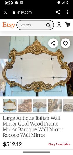Beautiful Gold Tone Vintage Mirror 