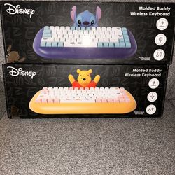 Disney molded Winnie The Pooh OR Stitch Wireless Keyboard